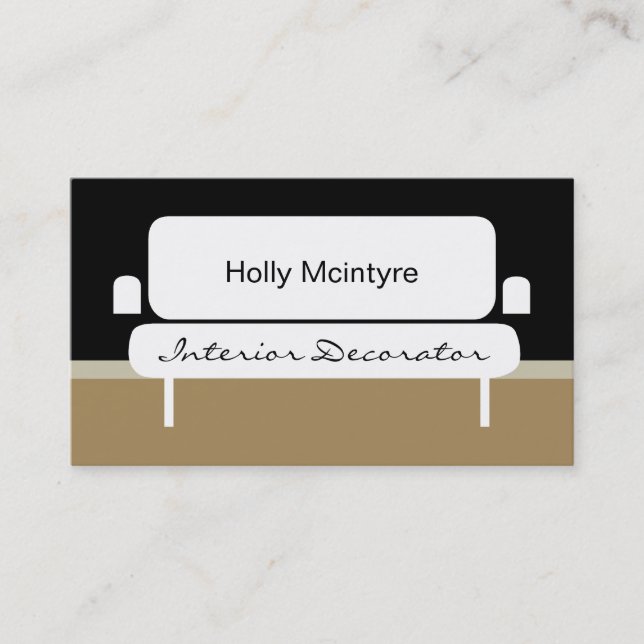 Interior Decorator Business Cards (Front)