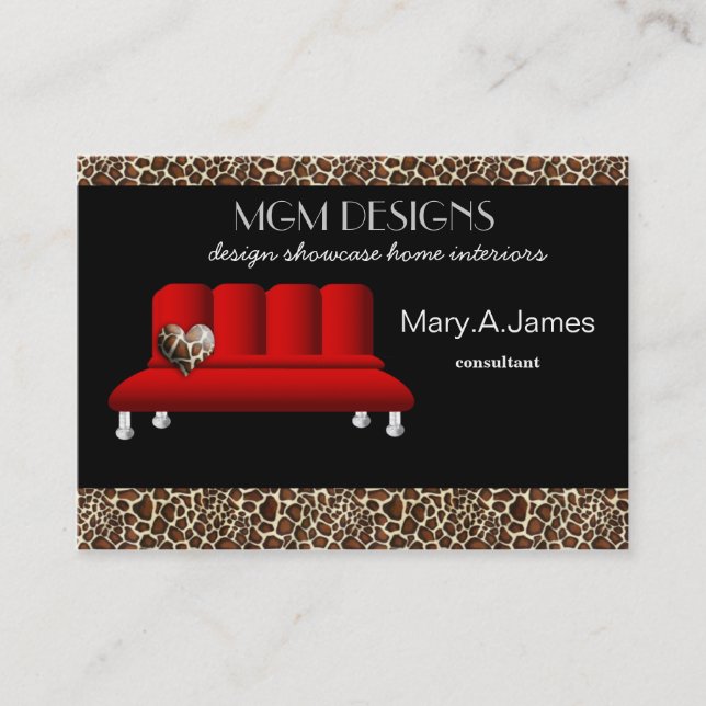 interior decorator Business Cards (Front)