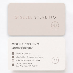 Interior Decorator Feminine Professional Business Card