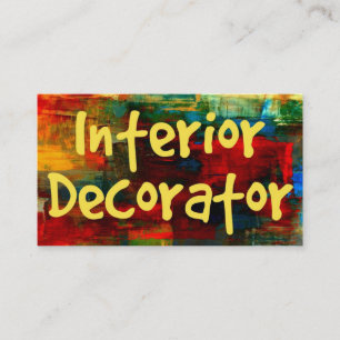 Interior Decorator in Paint Business Card