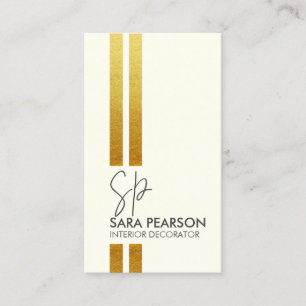 Interior Decorator Remodeling Monogram Business Card