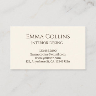 Interior Design Business Card