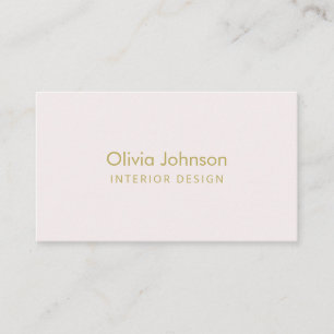 Interior Design Chic Gold Pink  Business Card