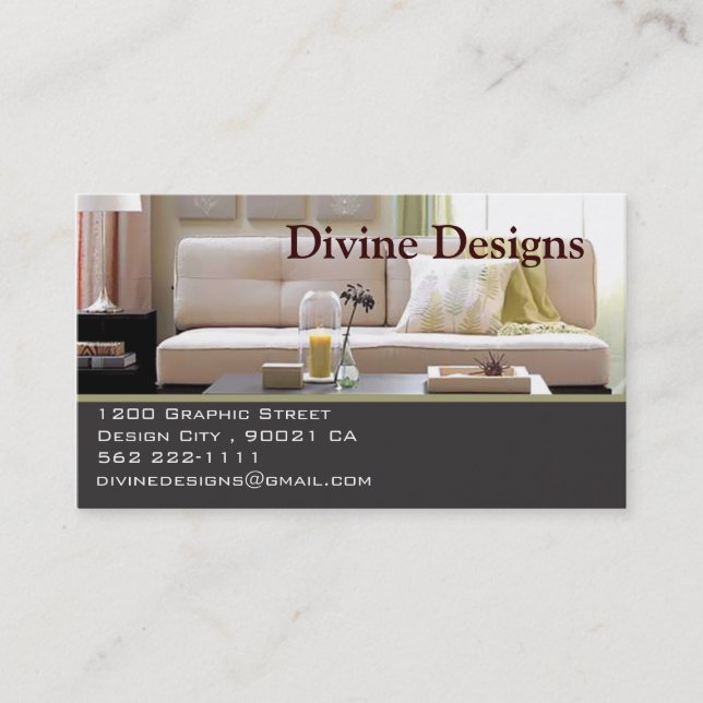 Interior Design - Customised Business Card (Front)