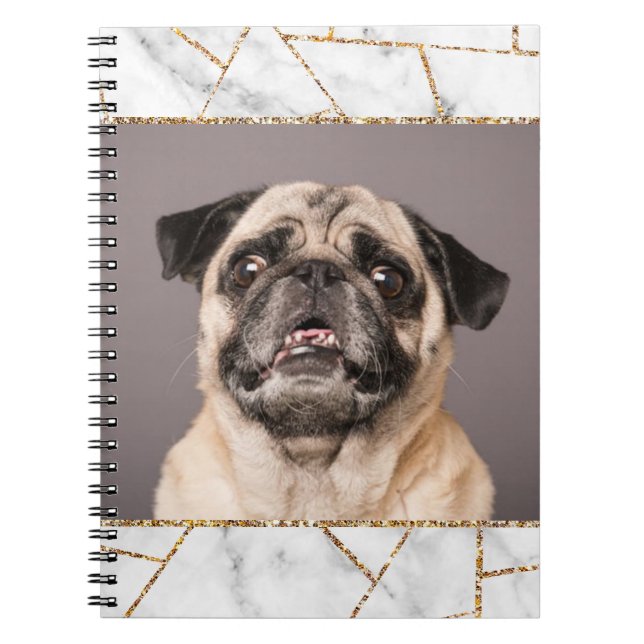 Interior Design Home Dog Glitter Marble Notebook (Front)