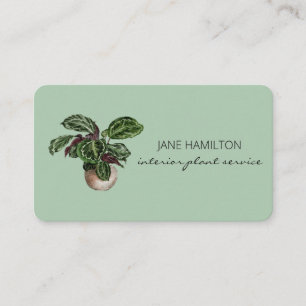 Interior Design Plant Service Business Card