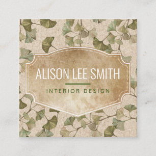 Interior Design Square Business Card