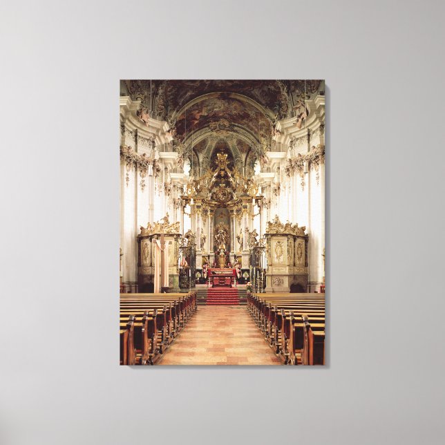 Interior, designed by Balthasar Neumann  1734-54 Canvas Print (Front)