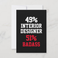 Interior Designer Badass Card