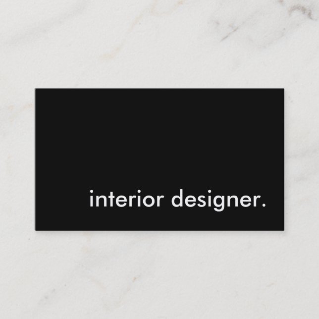 interior designer. business card (Front)