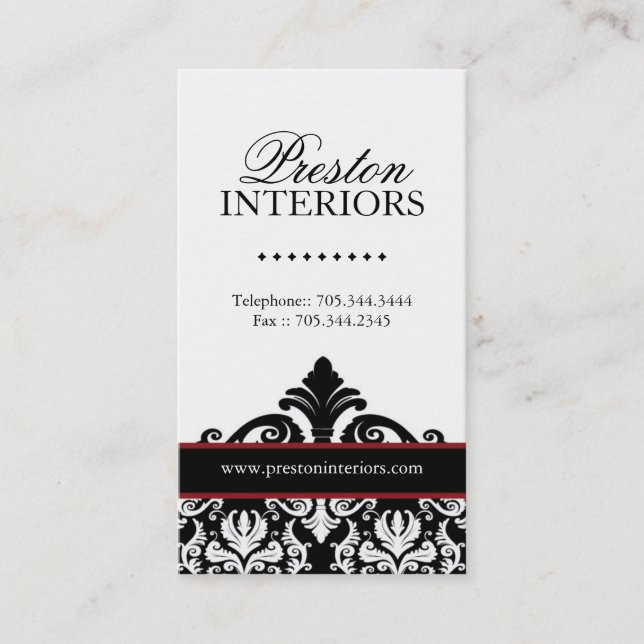 Interior Designer Business Card (Front)