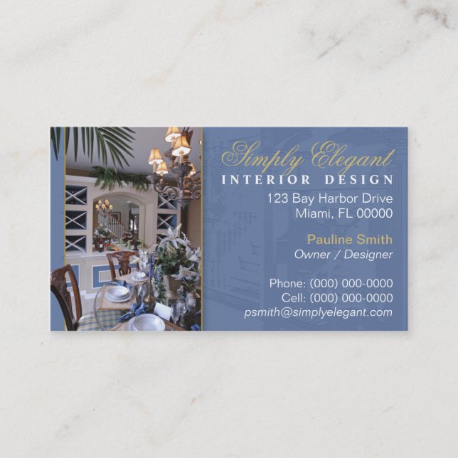 Interior Designer Business Card (Front)