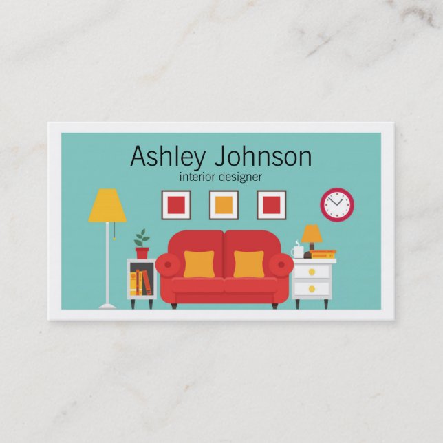Interior Designer Business Card Design (Front)
