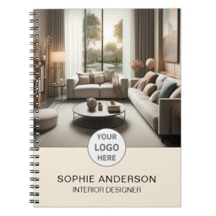 Interior Designer Business Logo Photo Professional Notebook