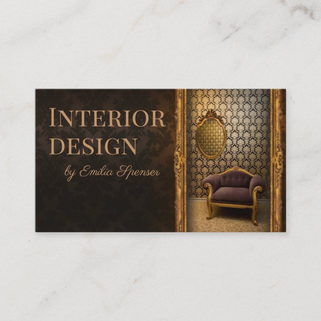 Interior Designer Classic Style Chocolate Card (Front)