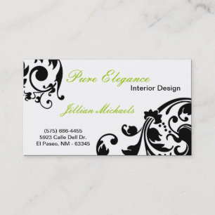 Interior Designer Damask Filigree Business Card