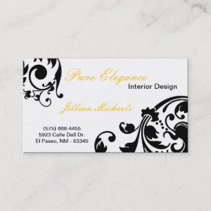 Interior Designer Damask Filigree Business Card