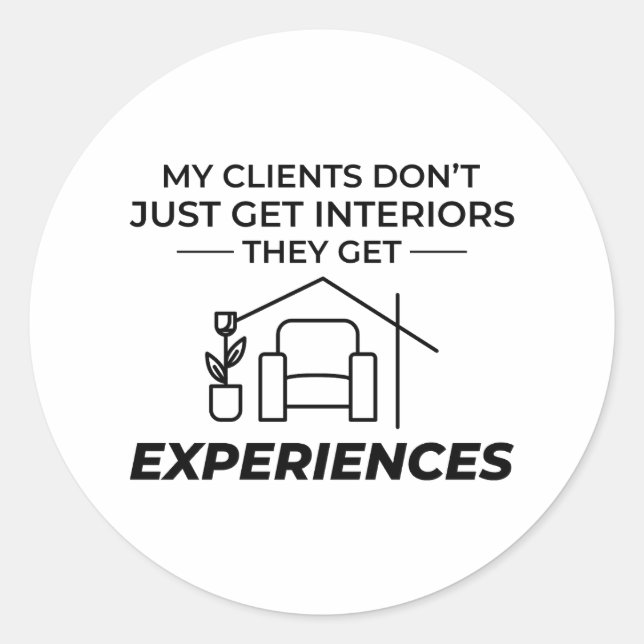 Interior Designer Decoration Design Professional Classic Round Sticker (Front)