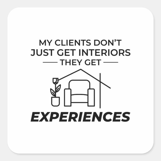 Interior Designer Decoration Design Professional Square Sticker (Front)