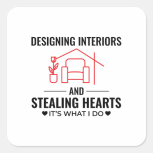 Interior Designer Decoration Design Professional Square Sticker
