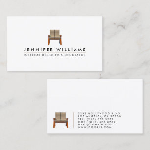Interior Designer Decorator Business Card