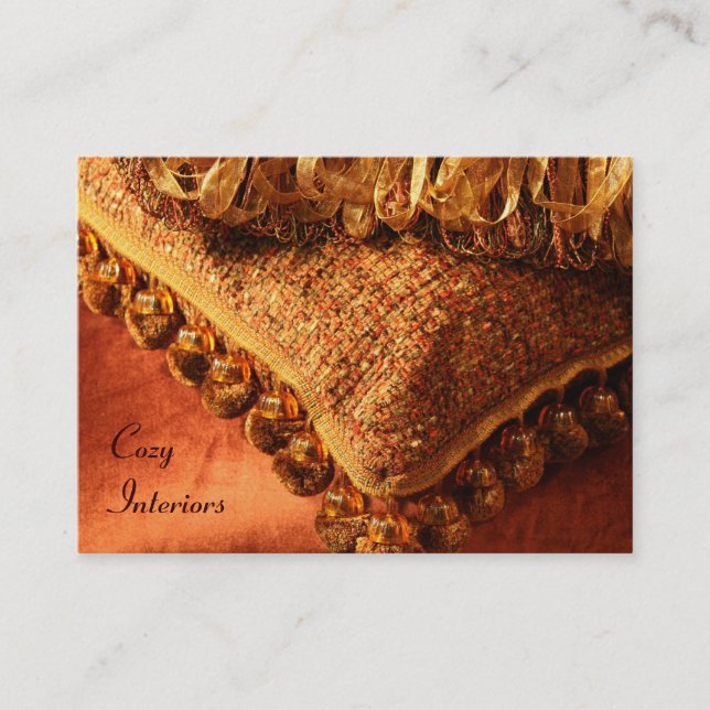 Interior designer/ decorator business card templat (Front)