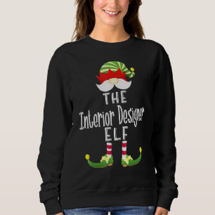 Interior Designer Elf Group Christmas Pajama Party Sweatshirt