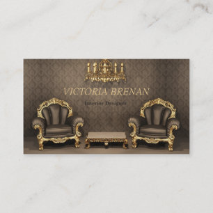 Interior Designer Furniture Decorator Classic Home Business Card