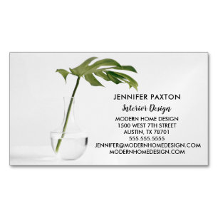 Interior Designer Home Decorator Chic Modern Magnetic Business Card