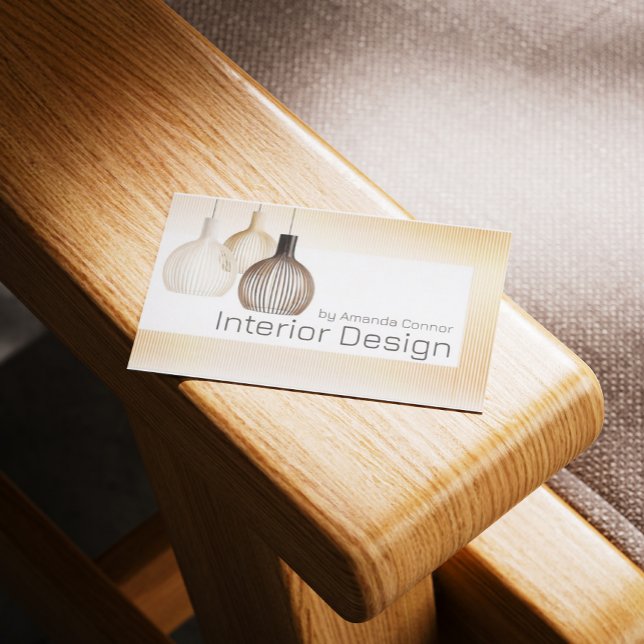 Interior Designer Home Decorator Light Shop Card (Perfect for business)
