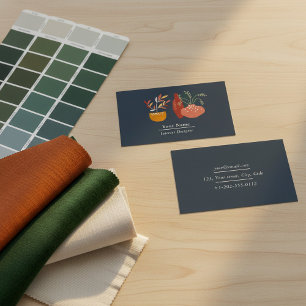 Interior designer, house plant business card
