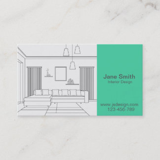 Interior Designer Interior Decorator, Colour Business Card