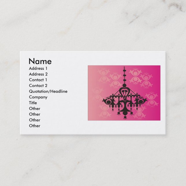 Interior Designer or Boutique Business Card (Front)