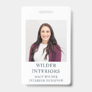 Interior Designer Photo Badge ID Badge