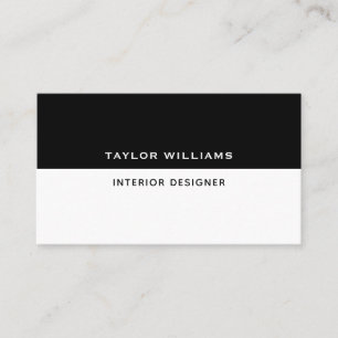 Interior Designer QR Code Black White Social Media Business Card