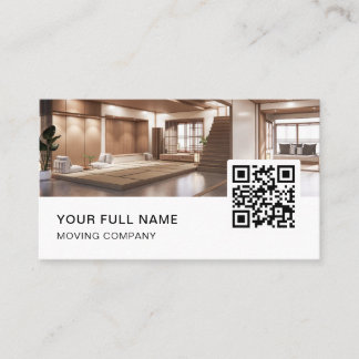Interior Designer QR Code Logo Social Media Business Card
