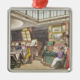 Interior from Ackermann's 'Repository of Arts, Lit Metal Tree Decoration