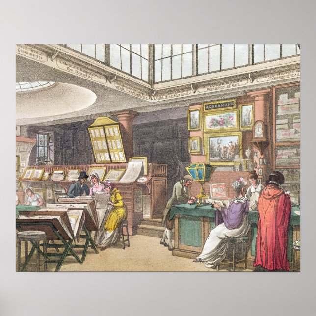 Interior from Ackermann's 'Repository of Arts, Lit Poster (Front)