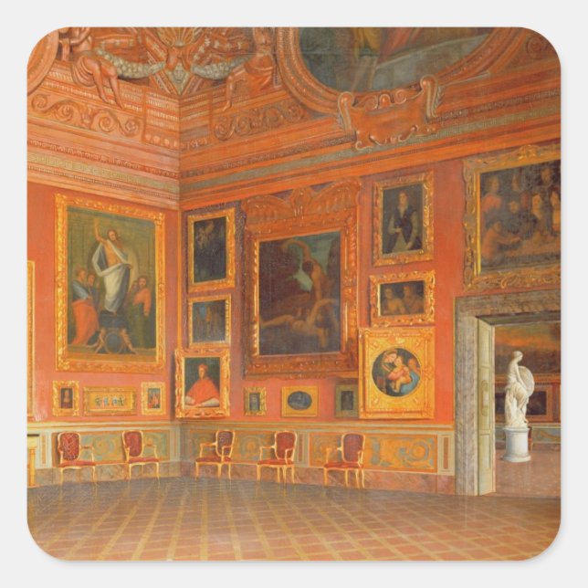 Interior in the Medici Palace Square Sticker (Front)