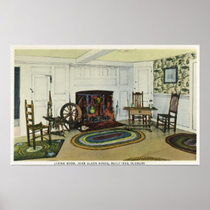 Interior Living Room View of the John Alden Poster