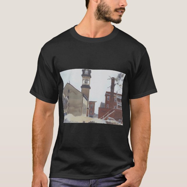 interior model reading Edward Hopper T-Shirt (Front)