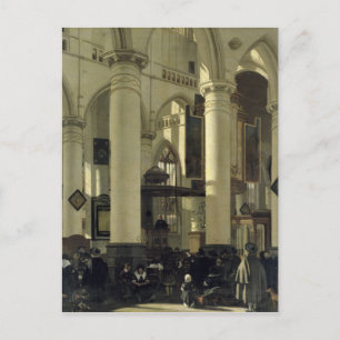 Interior of a church postcard