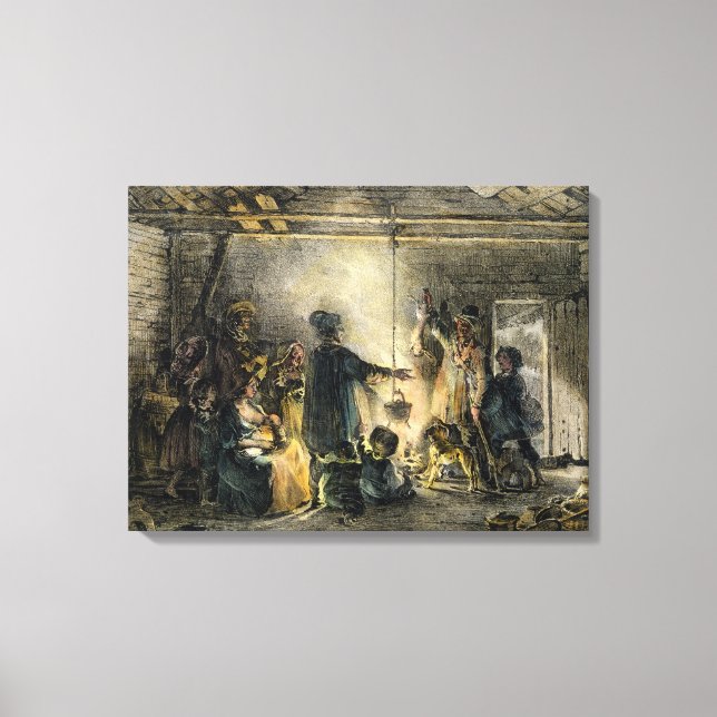 Interior of a Coal-Miner's Hut Canvas Print (Front)