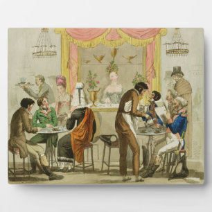 Interior of a Coffee House, pub. for William Pearm Plaque