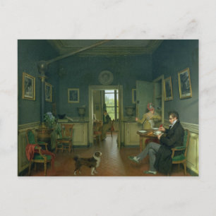 Interior of a Dining Room, 1816 Postcard