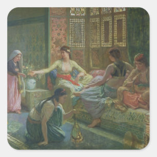 Interior of a Harem, c.1865 Square Sticker