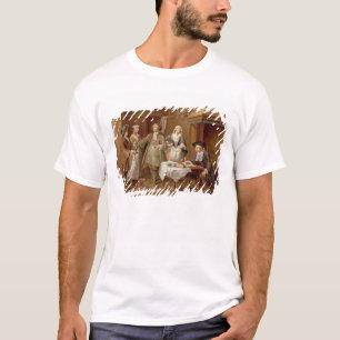 Interior of a Kitchen with Figures Tasting Wine T-Shirt