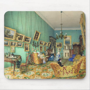 Interior of a living room, 1847 mouse pad