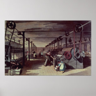 Interior of a mill poster