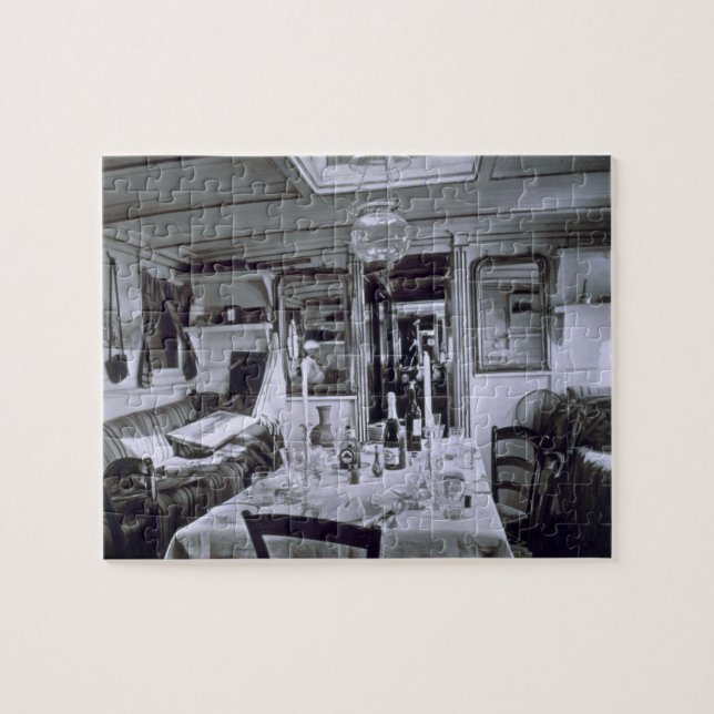 Interior of a Nile Boat (b&w photo) Jigsaw Puzzle (Horizontal)
